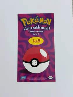 Topps Pokemon Animation Series 2 Jumbo Card Pikachu and Friends 1 of 5 - Image 2