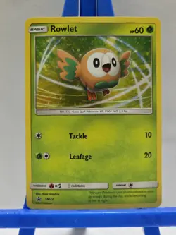 Rowlet SM22 Black Star Promo Holo Pokemon Card Sun & Moon - Image 1
