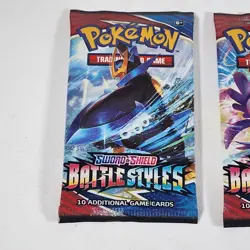 (Lot of 3) Pokemon Sword and Shield Battle Styles Booster Pack Sealed - Image 2