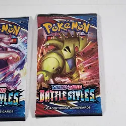 (Lot of 3) Pokemon Sword and Shield Battle Styles Booster Pack Sealed - Image 4