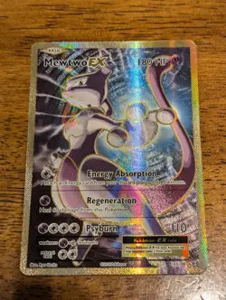 Pokemon TCG Mewtwo EX Full Art Holo Card 103/108 Evolutions near Mint Condition - Image 1