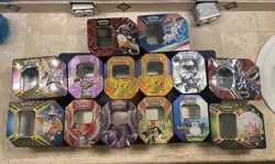 Pokemon Empty Collector Tins lot of 14 NO PACKS - Image 1