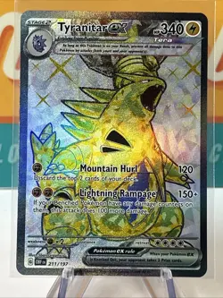 Tyranitar ex #211 Ultra Rare Pokemon TCG 2023 Obsidian Flames SV03 Near Mint NM - Image 3