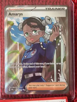 Amarys - 132/131 - Ultra Rare Prismatic Evolutions Pokemon TCG NM *CRACKED PSA 9 - Image 1
