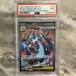 2025 POKEMON MEP PROMO ULTRA-PREMIUM COLLECTION #023 MEGA CHARIZARD X EX PSA 9 - Image 1