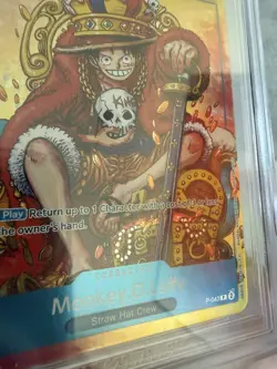 2024 ONE PIECE LUFFY #43 P-043 PROMO DALLAS Convention Card FOIL BGS 10 - Image 5