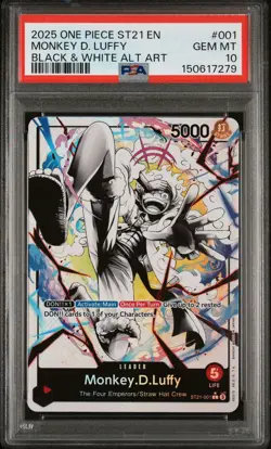 2025 ONE PIECE STARTER DECK ST21-EX GEAR 5 #001 MONKEY D. LUFFY PSA 10 - Image 1