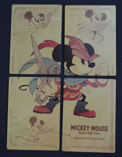 Disney Lorcana Complete 4-card Set - Mickey Mouse Brave Little Tailor Art - Image 1