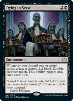 Dying to Serve FOIL Innistrad: Crimson Vow NM Black Rare MAGIC MTG CARD ABUGames - Image 1