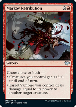Markov Retribution FOIL Innistrad: Crimson Vow NM Red Uncommon MTG CARD ABUGames - Image 1