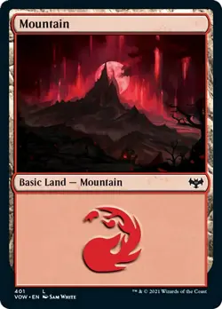 Mountain (401) FOIL Innistrad: Crimson Vow NM Basic Land MAGIC MTG CARD ABUGames - Image 1