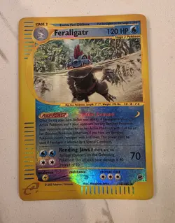 Pokemon TCG - Feraligatr - 47/165 - Rare - Reverse Holo - Expedition [LP] Card - Image 1