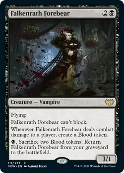 Falkenrath Forebear FOIL Innistrad: Crimson Vow NM Black Rare MTG CARD ABUGames - Image 1