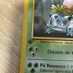 Pokemon TCG Ivysaur Base Set 1st Edition Uncommon Card 30/102 Portuguese MP - Image 2