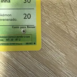 Pokemon TCG Ivysaur Base Set 1st Edition Uncommon Card 30/102 Portuguese MP - Image 4