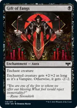 Gift of Fangs FOIL Innistrad: Crimson Vow NM Black Common MAGIC CARD ABUGames - Image 1