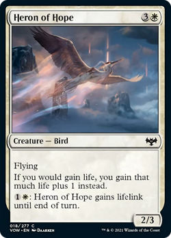 Heron of Hope FOIL Innistrad: Crimson Vow NM White Common MAGIC CARD ABUGames - Image 1