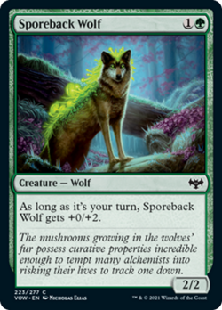 Sporeback Wolf FOIL Innistrad: Crimson Vow NM Green Common MAGIC CARD ABUGames - Image 1