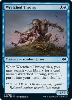Wretched Throng FOIL Innistrad: Crimson Vow NM Blue Common MAGIC CARD ABUGames - Image 1