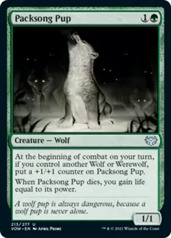 Packsong Pup FOIL Innistrad: Crimson Vow NM Green Uncommon MAGIC CARD ABUGames - Image 1