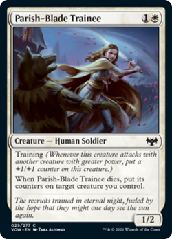 Parish-Blade Trainee FOIL Innistrad: Crimson Vow NM White Common CARD ABUGames - Image 1