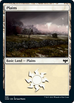 Plains (398) FOIL Innistrad: Crimson Vow NM Basic Land MAGIC MTG CARD ABUGames - Image 1