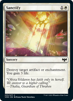 Sanctify FOIL Innistrad: Crimson Vow NM White Common MAGIC MTG CARD ABUGames - Image 1