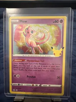 Pokemon TCG Mew Celebrations Holo Rare Card 011/025 Near Mint/Mint Condition - Image 1