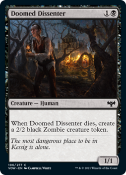 Doomed Dissenter FOIL Innistrad: Crimson Vow NM Black Common MAGIC CARD ABUGames - Image 1