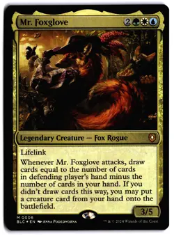 Mr. Foxglove FOIL NM BLC Commander: Bloomburrow MTG - Image 1