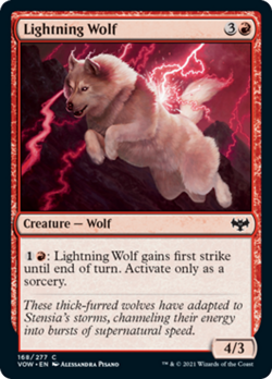 Lightning Wolf FOIL Innistrad: Crimson Vow NM Red Common MAGIC MTG CARD ABUGames - Image 1