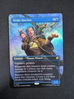 Drake Hatcher (BORDERLESS FOIL) - Foundations (Magic/MTG) - Image 1