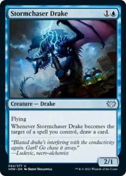 Stormchaser Drake FOIL Innistrad: Crimson Vow NM Blue Uncommon MTG CARD ABUGames - Image 1