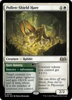 x1 Pollen-Shield Hare // Hare Raising R MTG Wilds of Eldraine M/NM, English - Image 1