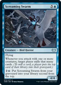 Screaming Swarm FOIL Innistrad: Crimson Vow NM Blue Uncommon MAGIC CARD ABUGames - Image 1