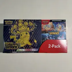 Pokemon Surging Sparks ETB + Booster Bundle Costco - Sealed Card Game Single Box - Image 1