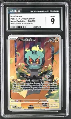 MARSHADOW POKEMON 146/132 2025 MEGA EVOLUTIONS IR GERMAN PSA CGC 9 - Image 1