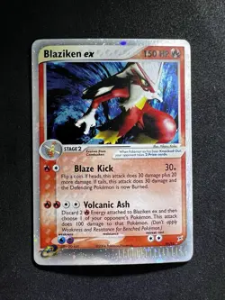 Pokemon 2004 Team Magma vs Team Aqua Blaziken EX Holo Ultra Rare Card #89/95 DMG - Image 1