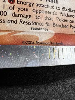Pokemon 2004 Team Magma vs Team Aqua Blaziken EX Holo Ultra Rare Card #89/95 DMG - Image 3
