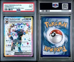 UMBREON ex 176 2025 PSA 9 Pokemon Prismatic Evolutions Black Star Promo - Image 3