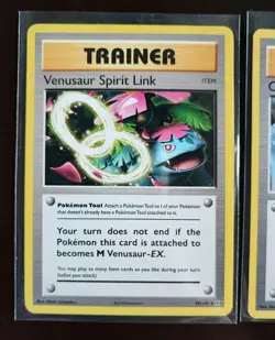 Pokemon Karten Sammlung: Spirit Link Charizard Blastoise Venusaur NM Trainer Eng - Image 2