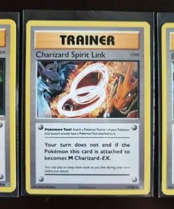 Pokemon Karten Sammlung: Spirit Link Charizard Blastoise Venusaur NM Trainer Eng - Image 3