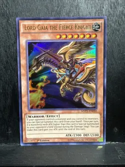 1996 Yu-Gi-Oh! 1st Edition Lord Gaia the Fierce Knight MVP1-EN050 Ultra Rare - Image 2