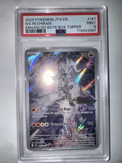 PokemonReshiram Card N's Journey Together 167/159 Stamped Box Topper Promo PSA 9 - Image 1