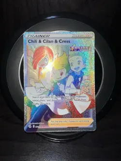 Pokemon TCG Chili & Cilan & Cress 273/264 Secret Rainbow Rare Fusion Strike Card - Image 1