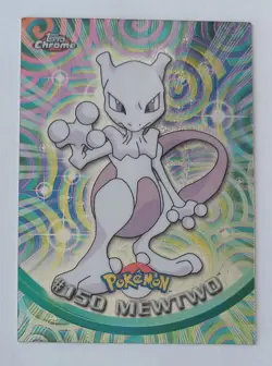 1996 Topps Chrome Pokemon #150 Mewtwo Trading Card Animation Edition - Image 1