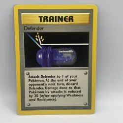 Pokemon TCG Defender 80/102 Unlimited Base Set Trainer Card - Image 1
