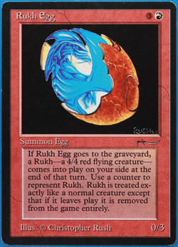 Rukh Egg (a Dark) Arabian Nights NM Red Common MAGIC CARD (ID# 501725) ABUGames - Image 1