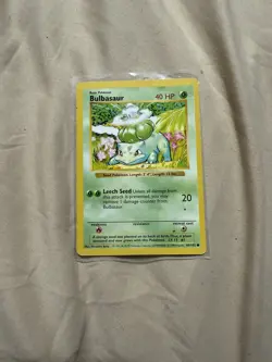 1999 Pokemon Bulbasaur Base Set 044/102, Regular Card Shadowless - Image 2