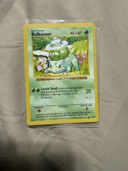 1999 Pokemon Bulbasaur Base Set 044/102, Regular Card Shadowless - Image 5